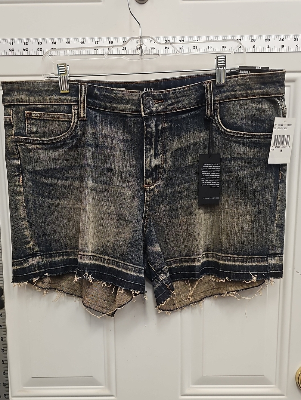 Kut from the Kloth Washed Black Cutoff Denim Shorts